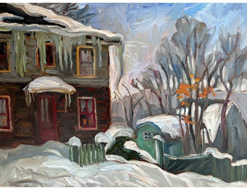 Icicles on S Dufferin St., Huntsville, On-pic